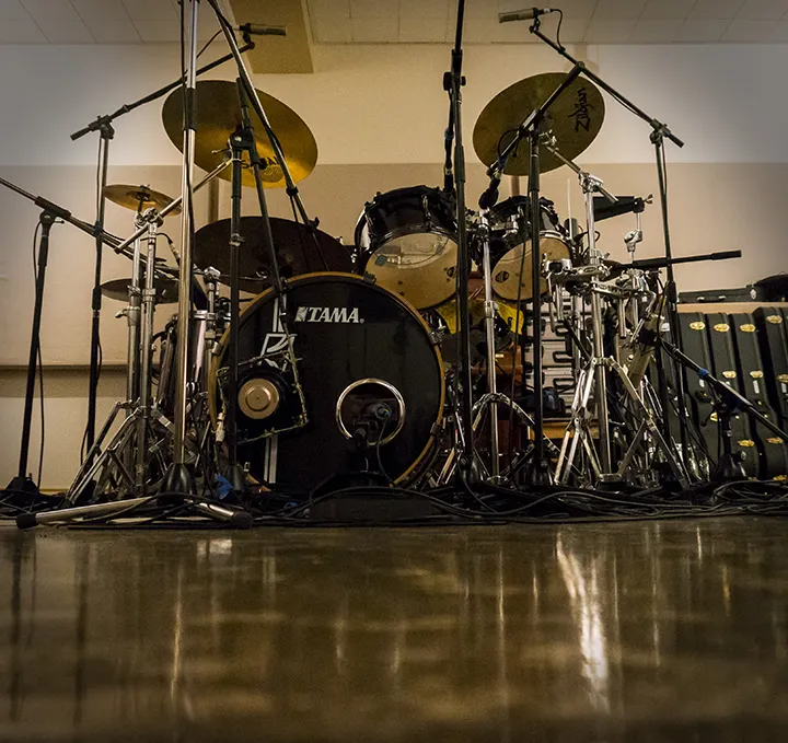 Live room with drum