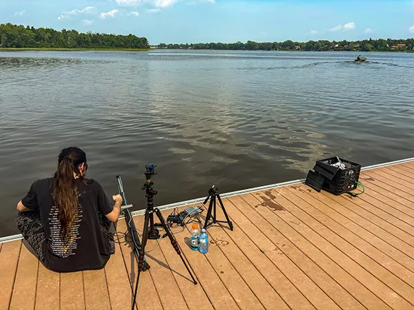 Ambisonic hydrophone recording setup