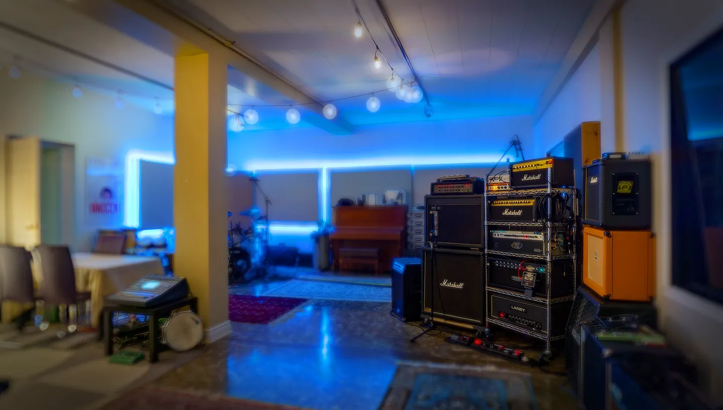 Salle live d'Expaz — installation pour enregistrement d'ensemble