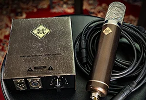 Microphone GuyDub dUb12 terminé avec son bloc d'alimentation